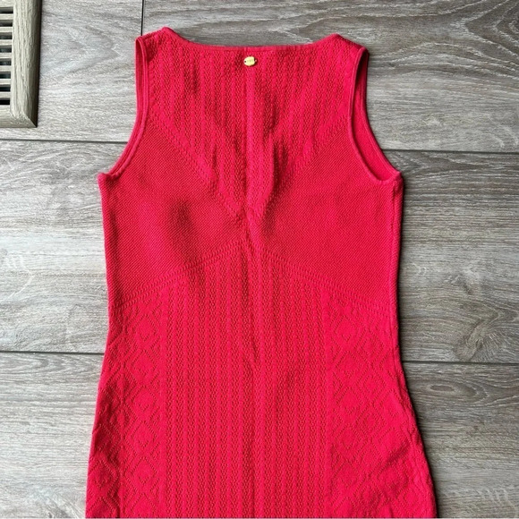 Guess V Neck Sleeveless Knitted Bodycon Dress - Picture 13 of 15